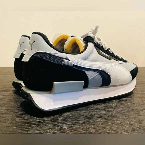 Puma Men's Black and White Sneakers - Picture 4 of 10